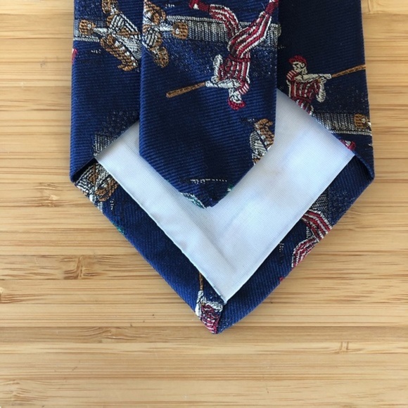 Ben Silver Silk Tie ATTENTION BASEBALL LOVERS! - Picture 3 of 6
